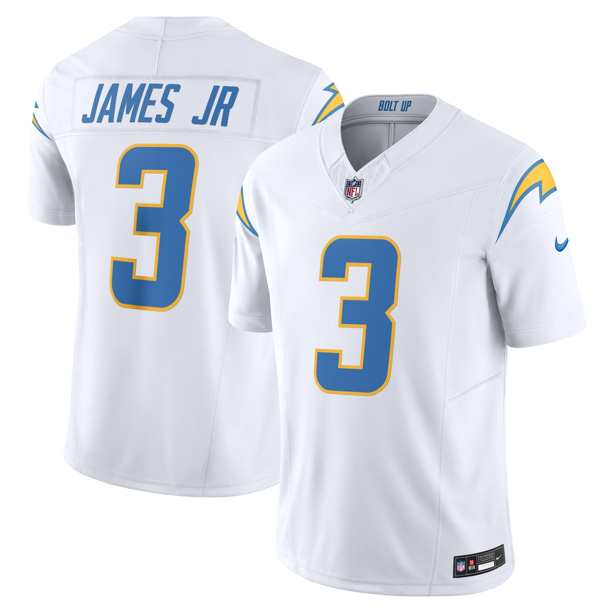Derwin James Jr. Los Angeles Chargers Nike Alternate Charger Power Vapor F.U.S.E. Limited Jersey - Gold/Navy/White/Powder Blue
