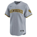 Milwaukee Brewers Nike Away Limited Jersey - Gray