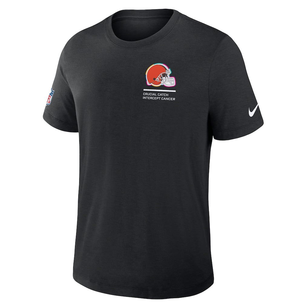 Cleveland Browns Nike 2025 NFL Crucial Catch Tri-Blend Dri-FIT T-Shirt - Black