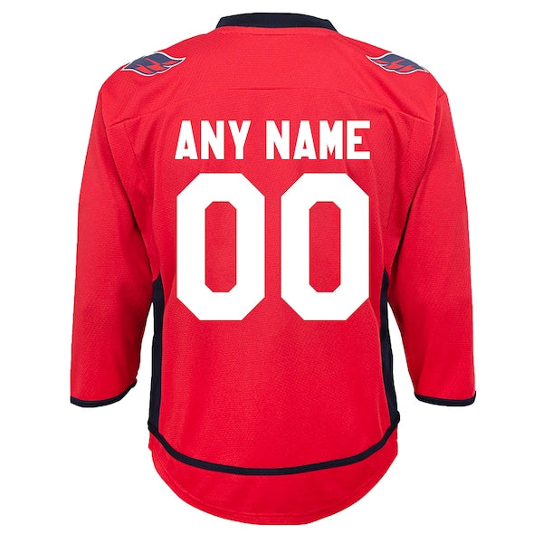 Washington Capitals Preschool Home Replica Custom Jersey - Red
