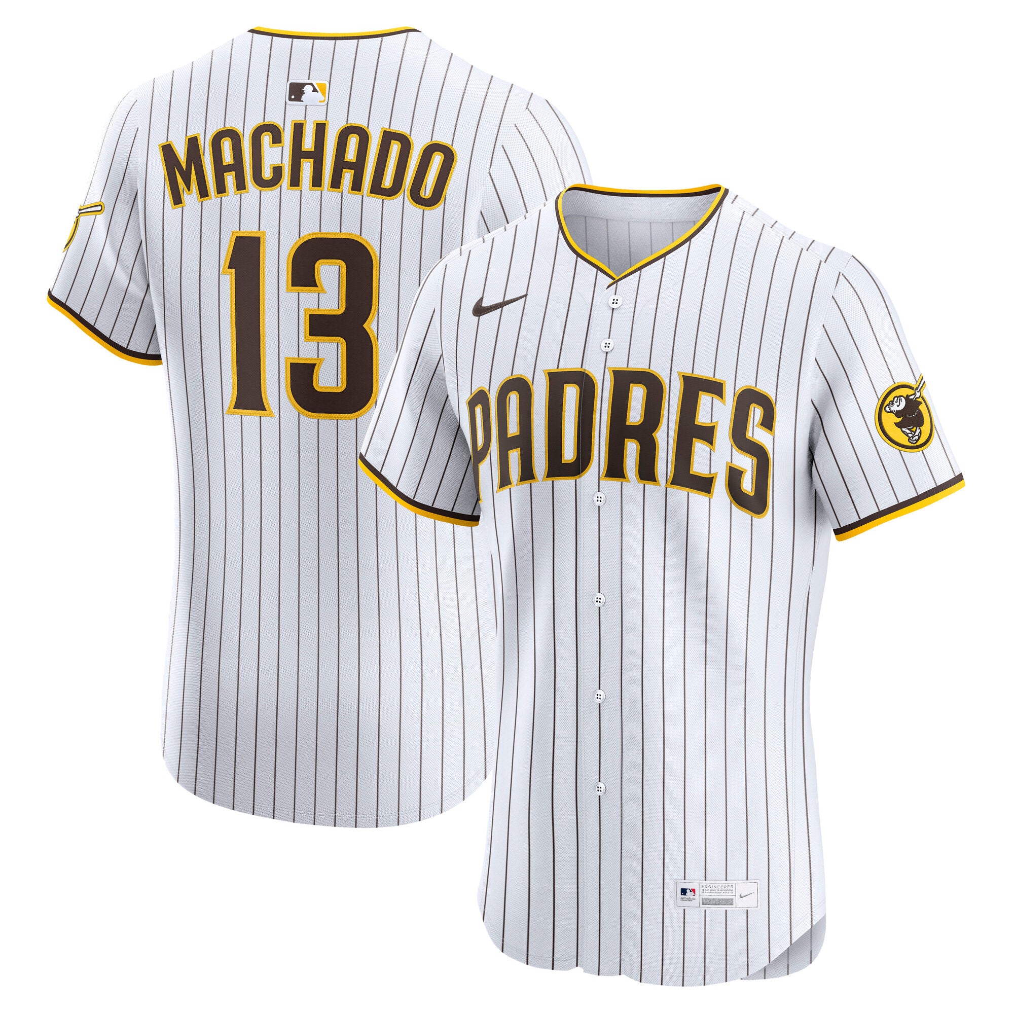 Manny Machado San Diego Padres Nike Road Elite Jersey - Brown/White
