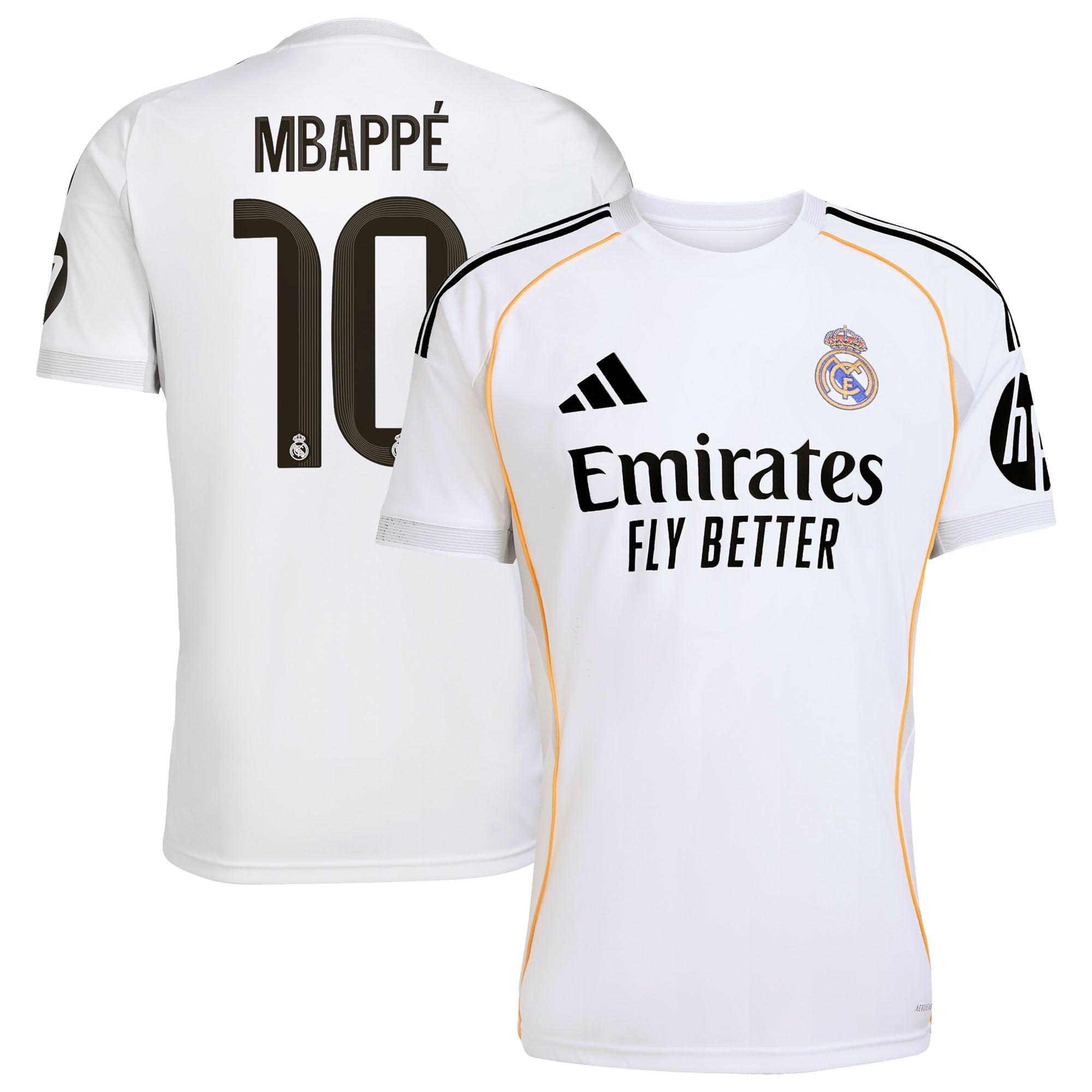 Kylian Mbappé Los Merengues adidas 2025/26 Away Replica Player Jersey - Blue/White