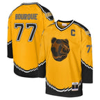 Ray Bourque Boston Bruins Youth 1996-97 Blue Line Captain Patch Player Jersey - Gold
