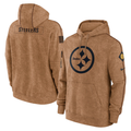 Pittsburgh Steelers Men's Nike Brown 2023 Salute To Service Club Pullover Hoodie