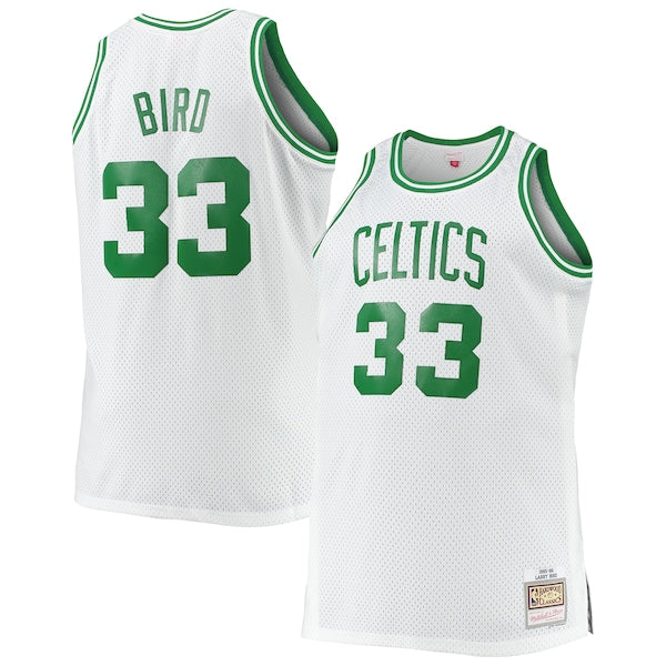 Larry Bird Boston Celtics Big & Tall 1985/86 Hardwood Classics Swingman Jersey - White