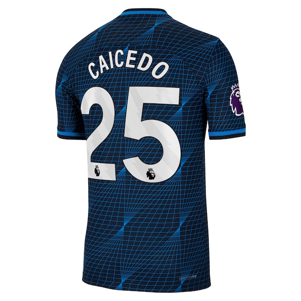 Moisés Caicedo Chelsea Nike 2023/24 Away Match Authentic Player Jersey - Navy
