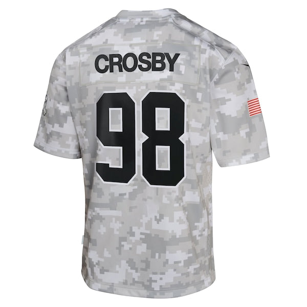 Maxx Crosby Las Vegas Raiders Nike Youth 2024 Salute to Service Game Jersey - Arctic Camo