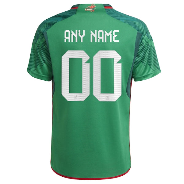 Mexico National Team adidas 2022/23 Home Custom Replica Jersey - Green