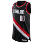 Portland Trail Blazers Nike 2021/22 Diamond Authentic Custom Jersey - Icon Edition - Black