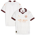 Manchester City Puma Youth 2023/24 Away Replica Jersey - White