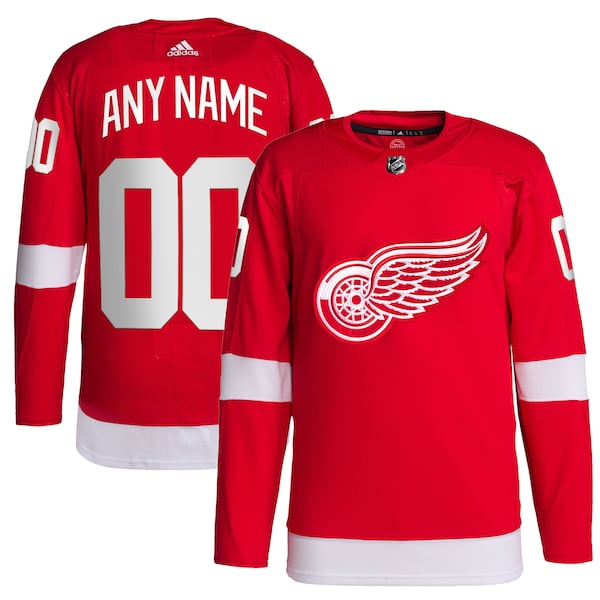 Detroit Red Wings adidas  Home  Primegreen Authentic Custom Jersey - Red