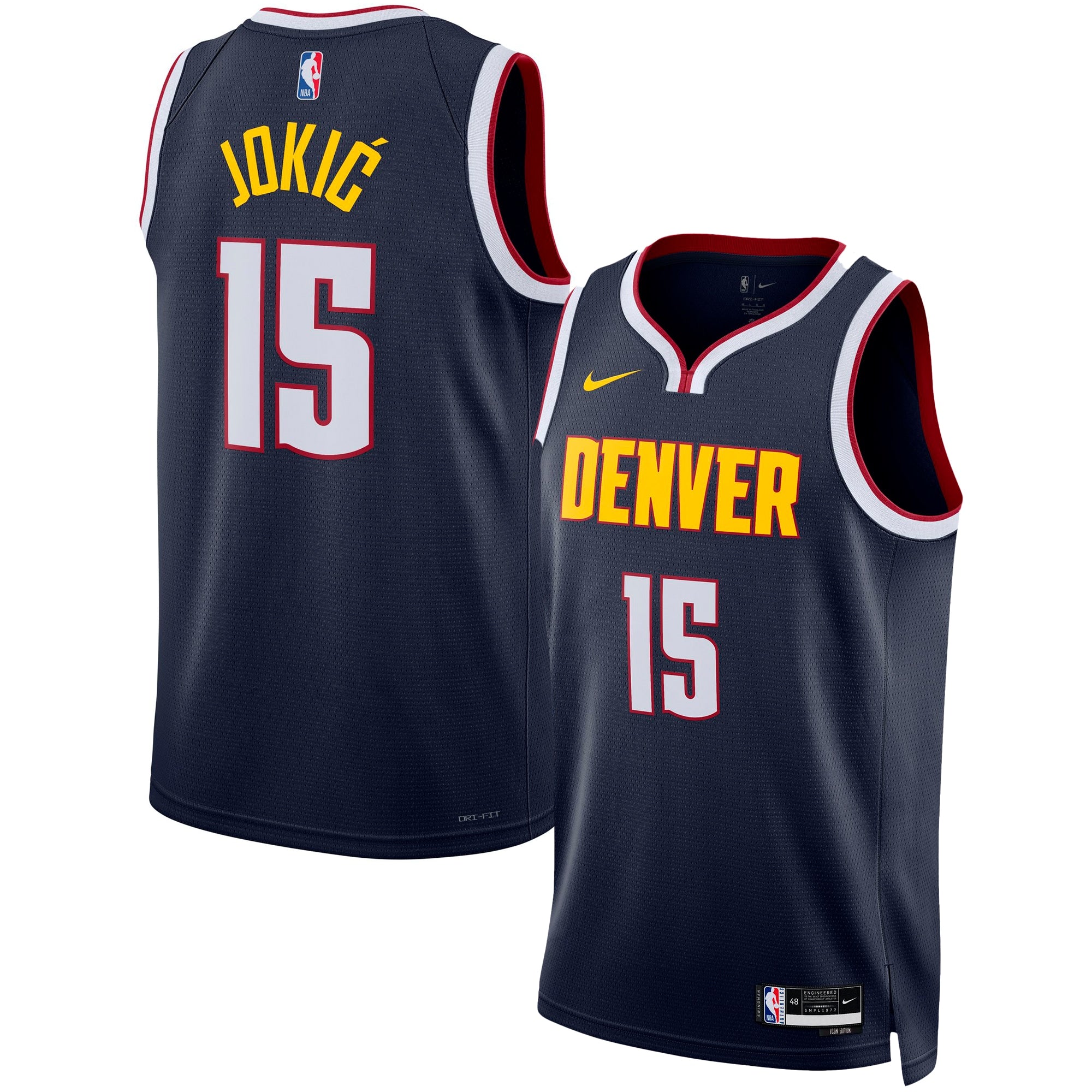 Nikola Jokic Denver Nuggets Nike Unisex Swingman Jersey - Association Edition - White/Navy