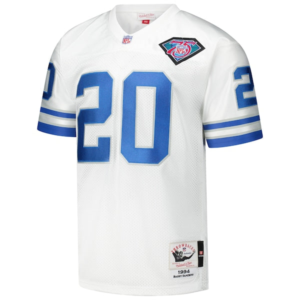 Barry Sanders Detroit Lions 1994  Authentic Throwback Retired Player Jersey - White