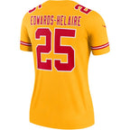 Clyde Edwards-Helaire Kansas City Chiefs Nike Women's Inverted Legend Jersey - Gold