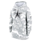 Dallas Cowboys Nike Women's 2024 Salute To Service Club Fleece Pullover Hoodie - Arctic Camo