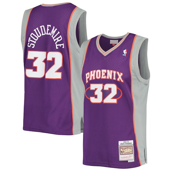 Amar'e Stoudemire Phoenix Suns 2001/02 Hardwood Classics Swingman Jersey - Purple/White