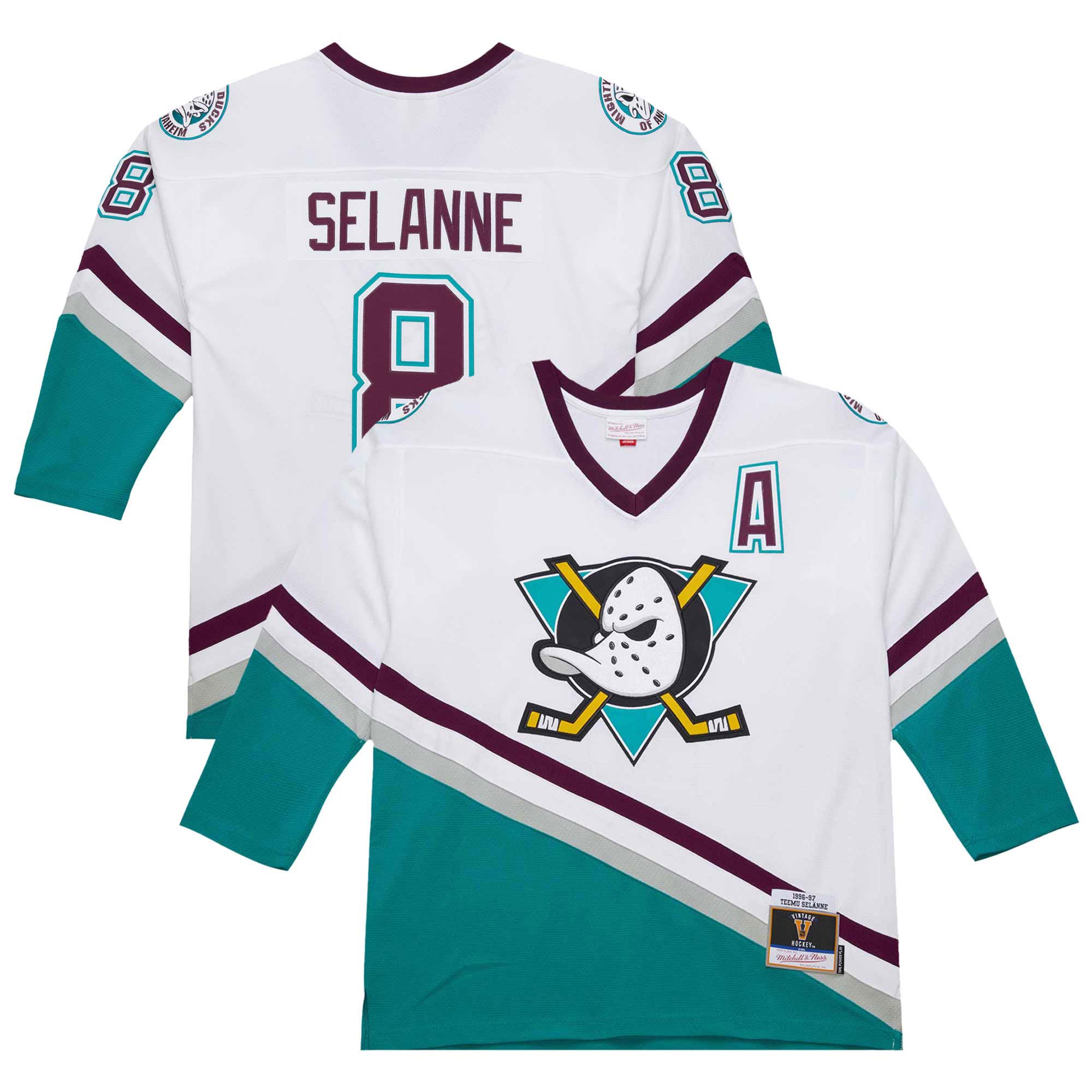 Teemu Selanne Anaheim Ducks 1996-97 Power Play Jersey - Purple/White