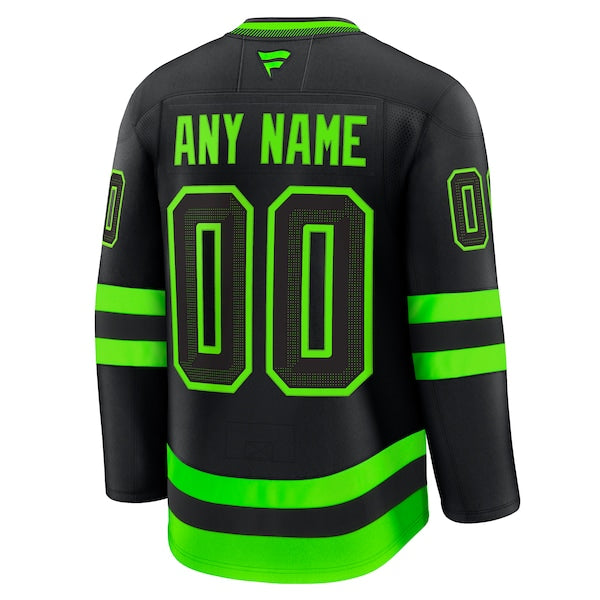 Dallas Stars  Alternate Premium Custom Jersey - Black/Kelly Green