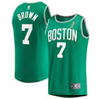 Jaylen Brown Boston Celtics  2024 NBA Finals Champions Fast Break Replica Player Jersey - Kelly Green - Icon Edition