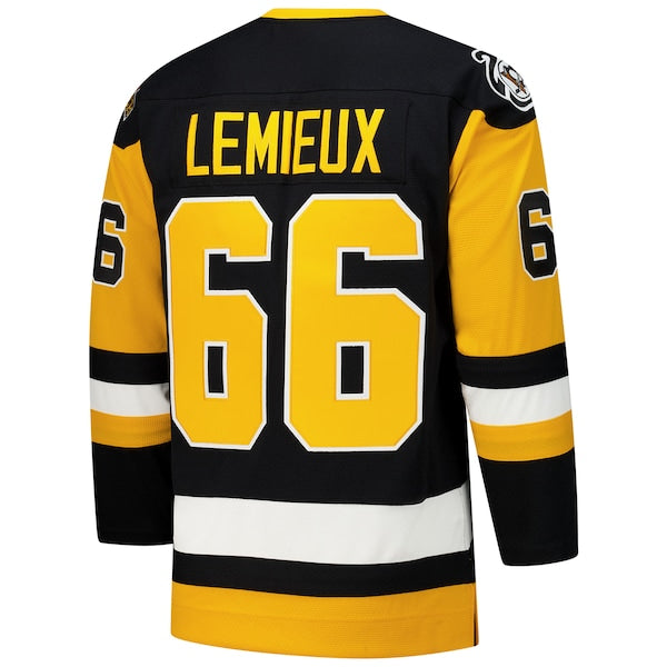 Mario Lemieux Pittsburgh Penguins 1991-92 Power Play Jersey - Black/Gold