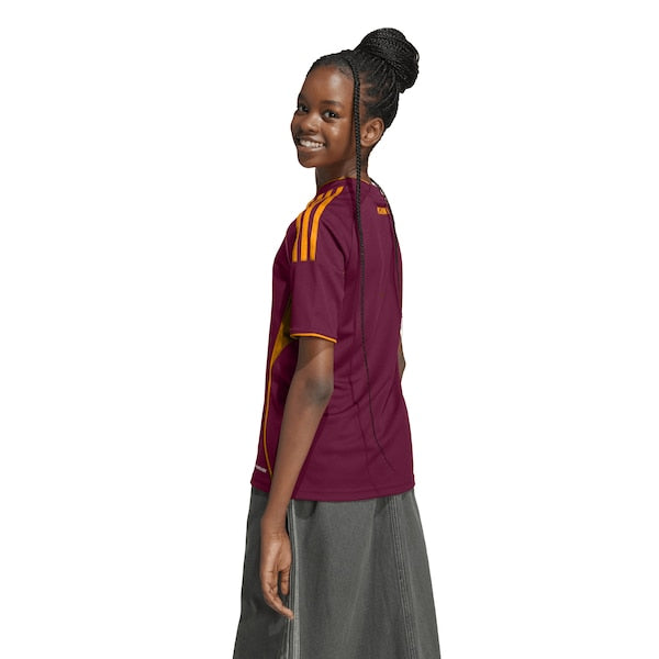 AS Roma adidas Youth 2025/26 Home Replica Jersey - Red/White