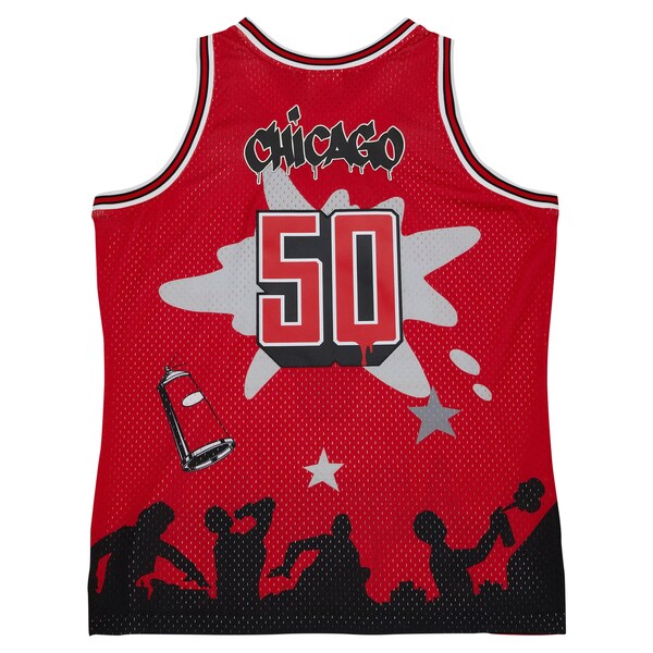 Chicago Bulls x Tats Cru Hardwood Classics Fashion Jersey - Red