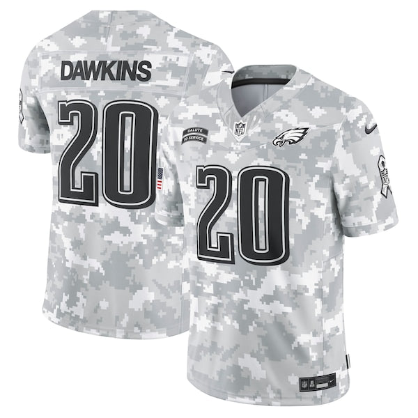 Brian Dawkins Philadelphia Eagles Nike 2024 Salute to Service Retired Player Limited Jersey - Arctic Camo