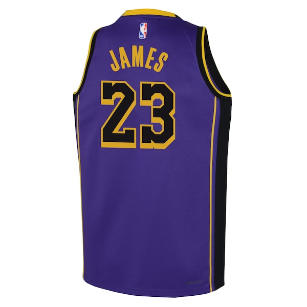 LeBron James Los Angeles Lakers Jordan Brand Youth Performance Swingman Jersey - Statement - Purple