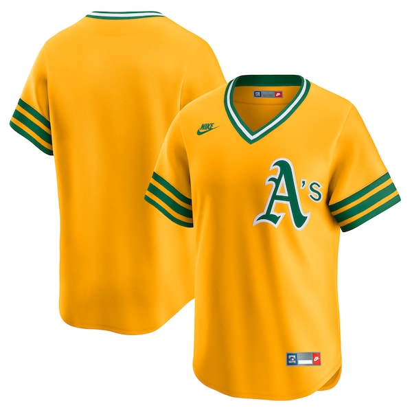 Oakland Athletics Nike Cooperstown Collection Limited Jersey - Gold