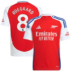 Martin Odegaard Arsenal adidas Youth 2024/25 Home Replica Player Jersey – Red