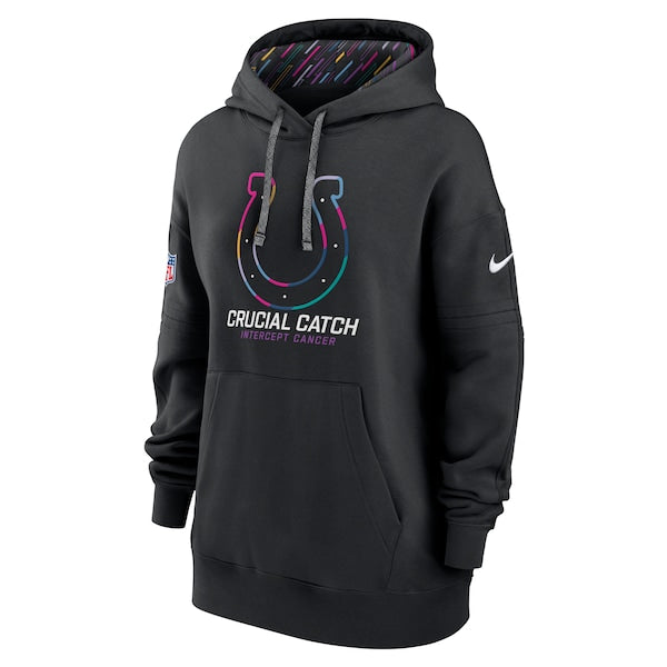 Indianapolis Colts Nike Women's 2024 NFL Crucial Catch Club Pullover Hoodie - Black