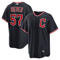 Shane Bieber Cleveland Guardians Nike Alternate Replica Jersey - Navy