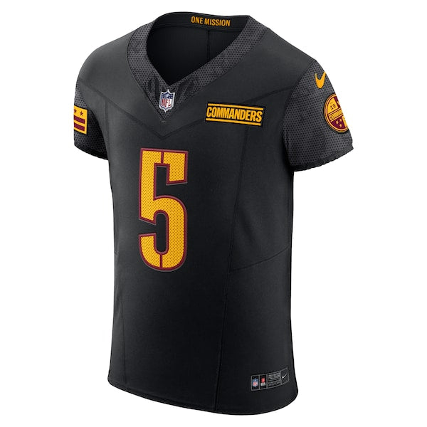 Jayden Daniels Washington Commanders Nike Alternate  Vapor F.U.S.E. Elite Jersey - Black/Burgundy
