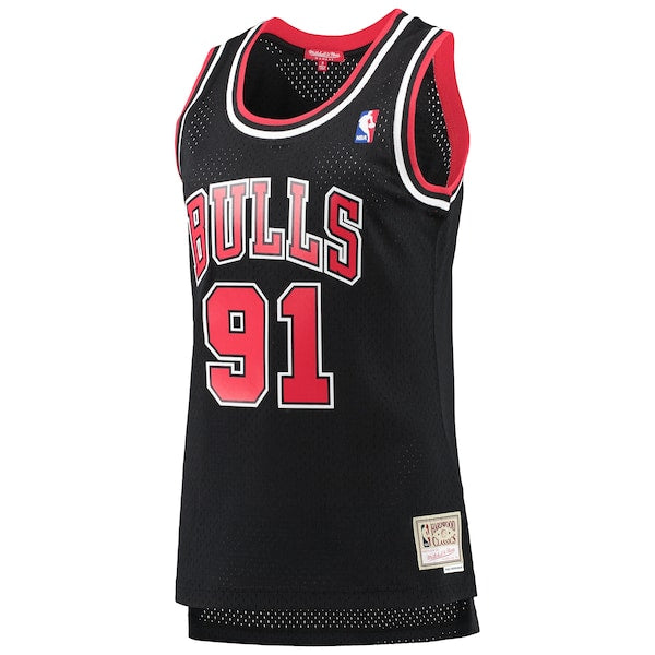 Dennis Rodman Chicago Bulls Women's  Hardwood Classics Swingman Jersey - Black