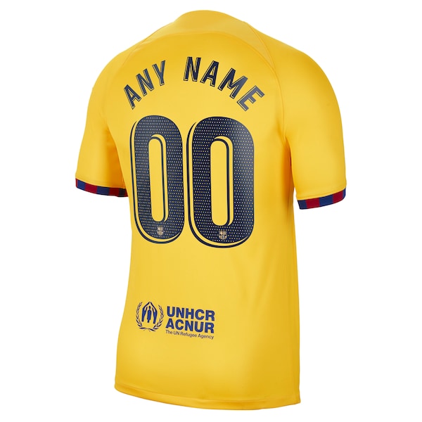 Barcelona Nike 2022/23 Fourth Breathe Stadium Replica Custom Jersey - Yellow