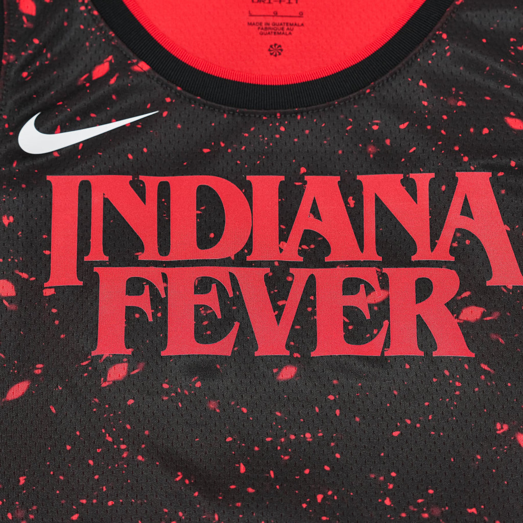 Adult Indiana Fever #7 Aliyah Boston Stranger Things Rebel Swingman Jersey - Rebel Edition - Black