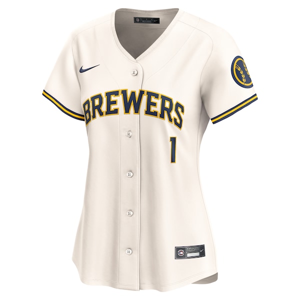 Milwaukee Brewers Nike Women's #1 Mom Home Limited Jersey - Cream