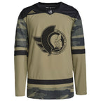 Ottawa Senators adidas Logo Military Appreciation Team Authentic Custom Practice Jersey - Camo
