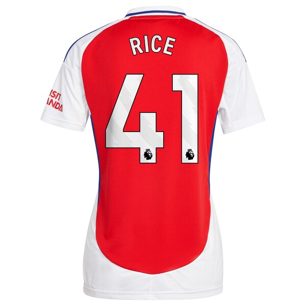 Declan Rice Arsenal adidas Women's 2024/25 Home Replica Player Jersey – Red