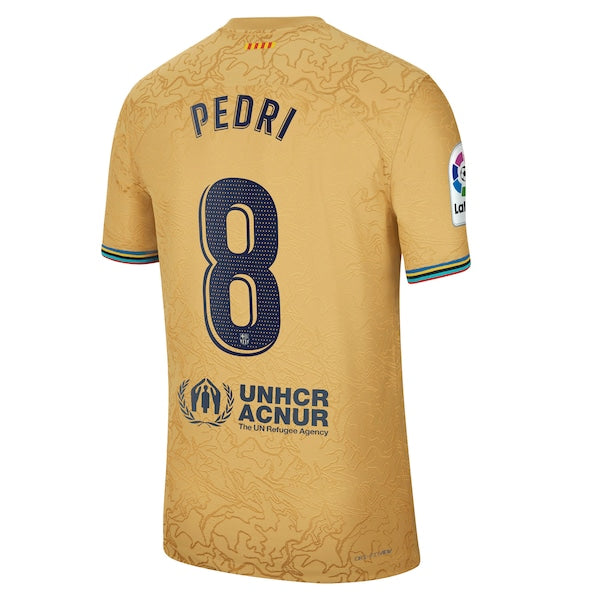 Pedri Barcelona Nike 2022/23 Away Authentic Player Jersey - Gold