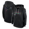 Detroit Lions Nike Women's 2025 NFL Crucial Catch Sideline Standard Issue Dri-FIT Hoodie - Black