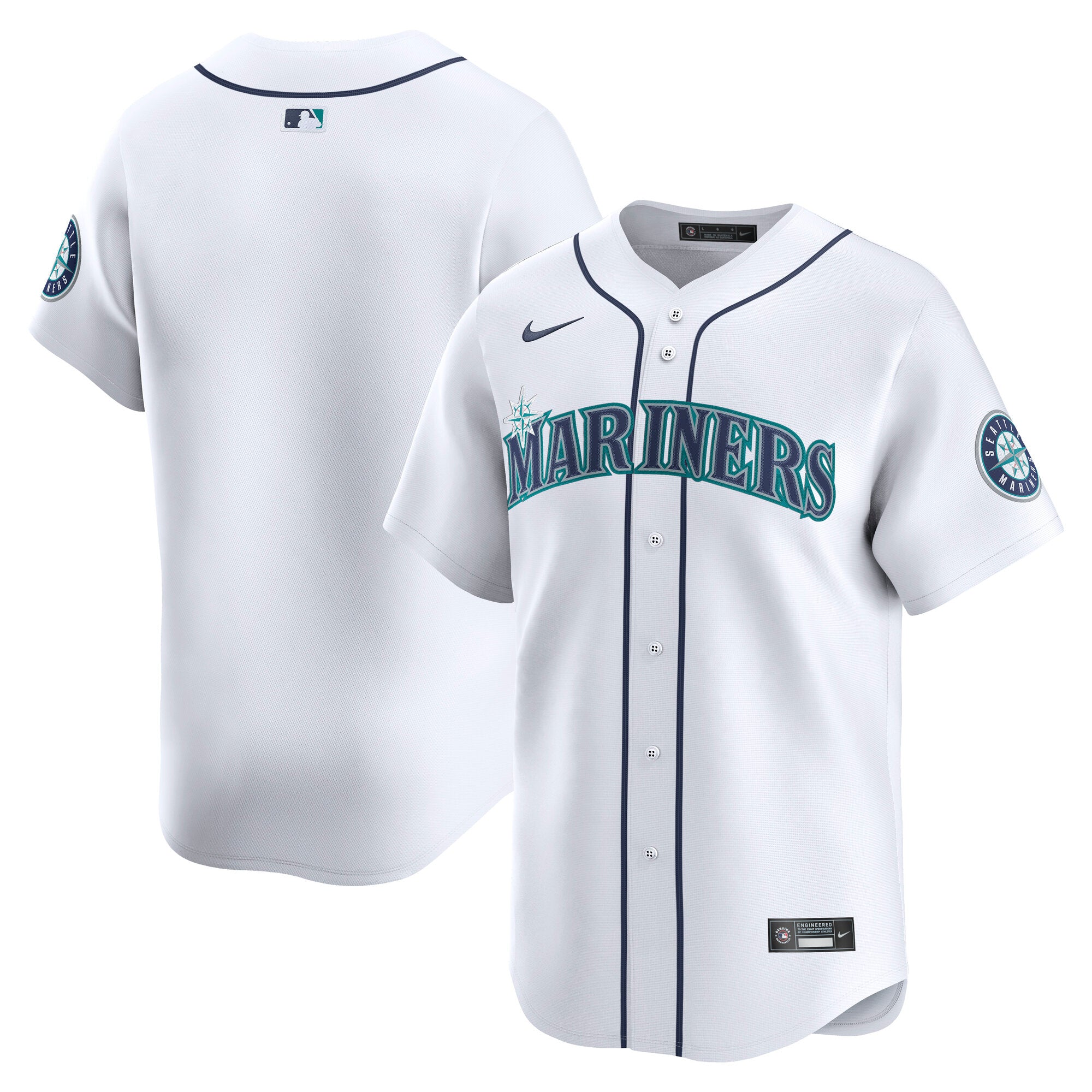 Seattle Mariners Nike Alternate Limited Jersey - Teal/White