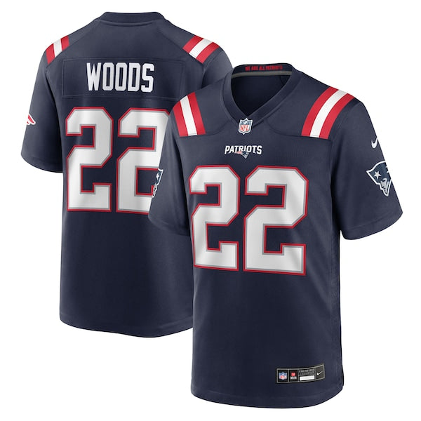 Charles Woods New England Patriots Nike Team Game Jersey -  Navy