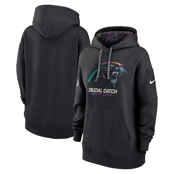 Carolina Panthers Nike Women's 2024 NFL Crucial Catch Club Pullover Hoodie - Black