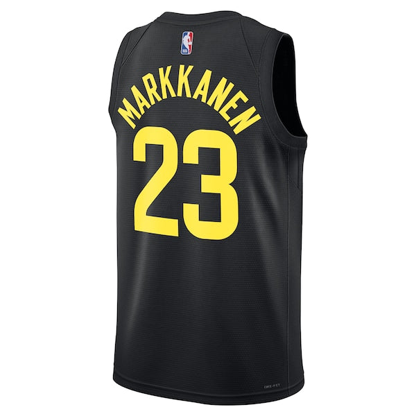 Lauri Markkanen Utah Jazz Jordan Brand Unisex Swingman Player Jersey - Statement Edition - Black