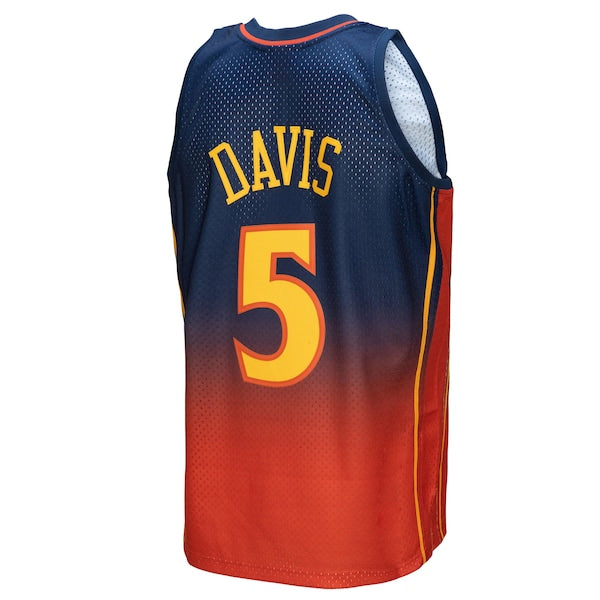 Baron Davis Golden State Warriors 2006/07 Hardwood Classics Fadeaway Swingman Player Jersey - Navy/Orange