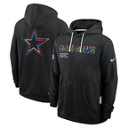 Dallas Cowboys Nike Tall 2025 NFL Crucial Catch Sideline Standard Issue Dri-FIT Hoodie - Black
