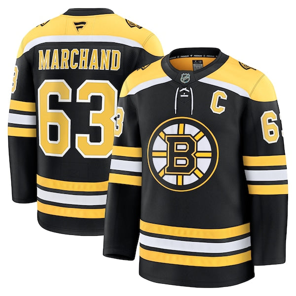 Brad Marchand Boston Bruins  Home Premium Jersey - Black/White