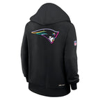 New England Patriots Nike Women's 2025 NFL Crucial Catch Sideline Standard Issue Dri-FIT Hoodie - Black