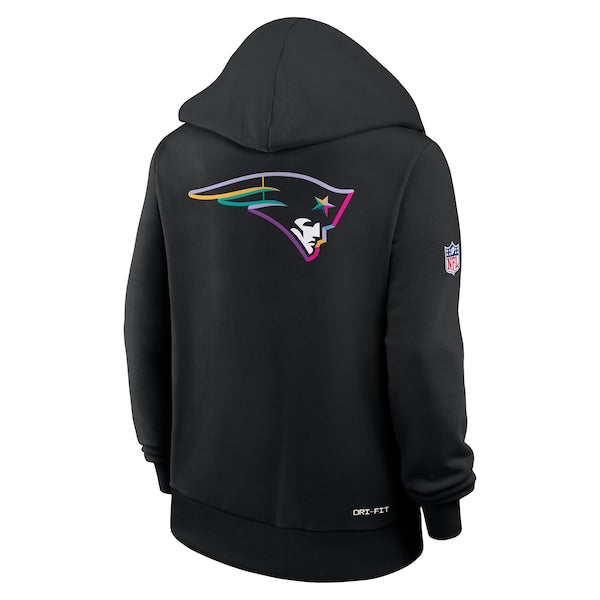 New England Patriots Nike Women's 2025 NFL Crucial Catch Sideline Standard Issue Dri-FIT Hoodie - Black